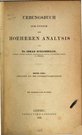 Übungsbuch zum Studium der höheren Analysis, 1. Aufgaben aus der Differentialrechnung