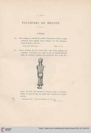 Figurines en bronze (Nr. 203-229)