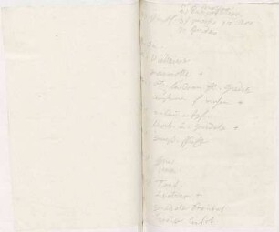 Notizen von Karoline Luises Hand.