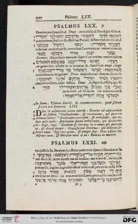 (Psalmus LXXI - LXXX)
