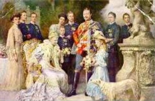 Wilhelm II. mit Auguste Viktoria im Kreise der Familie