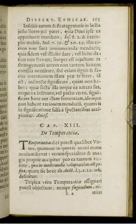 Cap. XIII. De Temperantia.