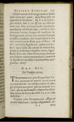 Cap. XIII. De Temperantia.