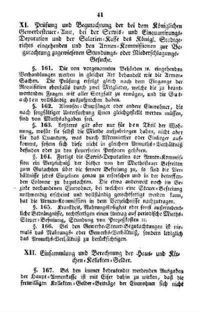 XII. Einsammlung und Berechnung der Haus- und Kirchen-Kollekten-Gelder