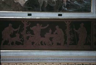 Odysseus gibt sich beim Schweinehirten Eumaios dem Telemach zu erkennen