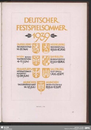 Deutscher Festspielsommer 1939