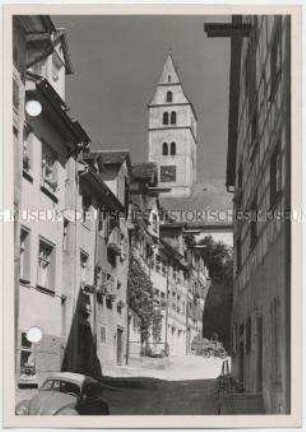 Meersburg, Kirchgasse und Stadtpfarrkirche Mariä Heimsuchung