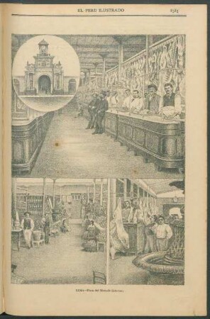 [Vista de] Lima - Plaza del Mercado (interior).