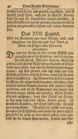 Das XVII. Capitel. Wie die Kayserin aus dem Schiffe will, ...