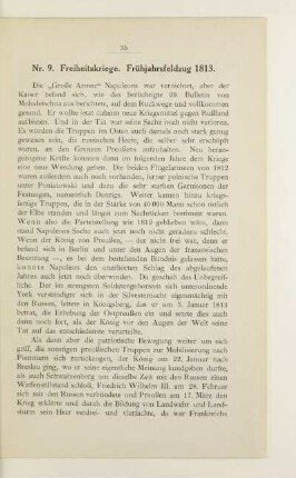Nr. 9. Freiheitskriege. Frühjahrsfeldzug 1813