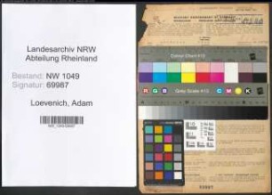 Entnazifizierung Adam Loevenich , geb. 11.07.1894 (Beamter)