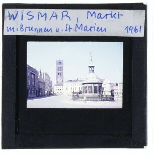 Wismar, Markt,Wismar, Wasserkunst,Wismar, Marienkirche