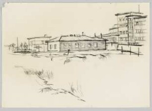 [Verwaltungsgebäude und Pförtnerhaus vom Reichsbahnausbesserungswerk (RAW) Niederschöneweide]