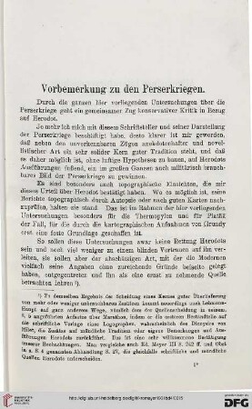 Vorbemerkung zu den Perserkriegen