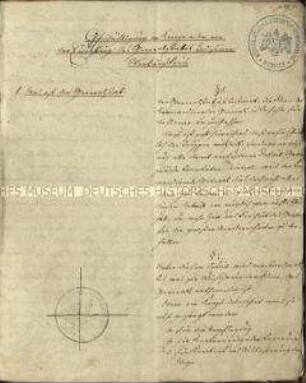 Handschrift über die Einrichtung eines Generalstabes in der preußischen Armee