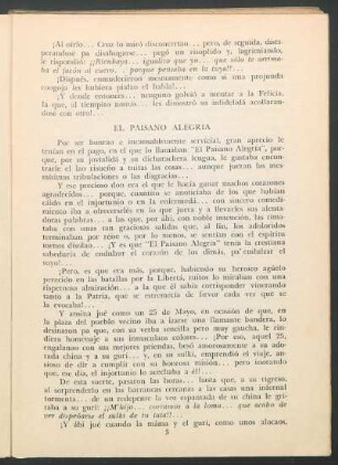 El paisano "Alegría"