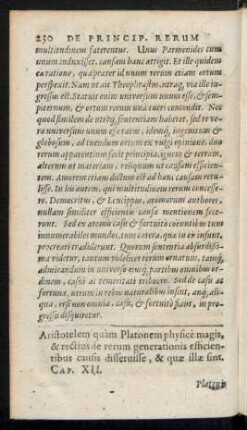 Aristotelem quam Platonem physice magis ... Cap. XII.