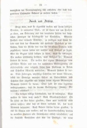 Zweck und Absicht.