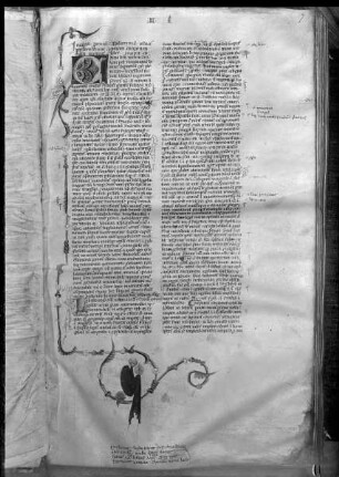Azonis summa in Justiniani codicem / Instituta Justiniani — Initial E, Folio fol. 7 r