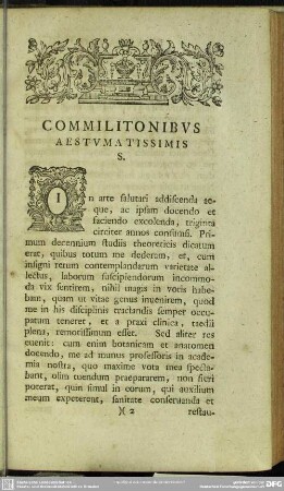 Commilitonibus Aestumatissimis