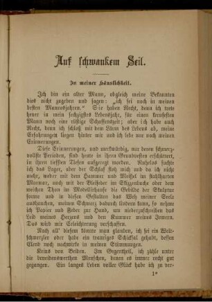 In meiner Häuslichkeit