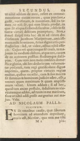 Ad Nicolaum Pallavicinum.