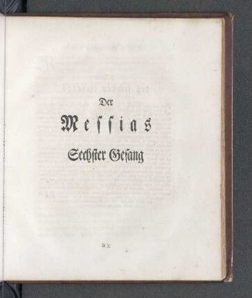 Der Messias Sechster Gesang