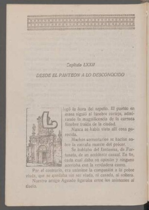 Capítulo LXXII - Desde el panteón a lo desconocido