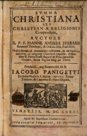 Summa Christiana Seu Christianae Religionis Compendium