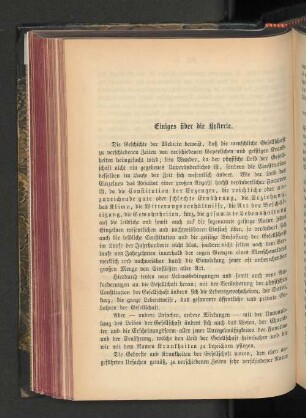 Einiges über die Hysterie.