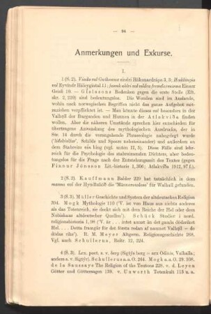 Anmerkungen und Exkurse.