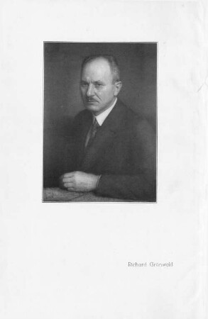 Festschrift zur Feier des 50. Geburtstags Richard Grünwalds