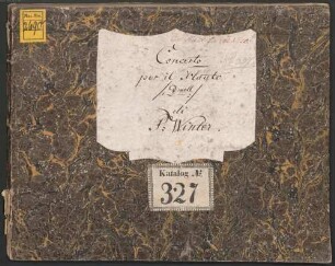 Concertos, fl, orch, d-Moll - BSB Mus.ms. 2690 : [label on cover:] Concerto per il Flauto // /: D moll :/ // di // P: Winter.