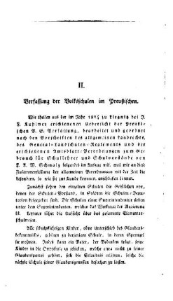 Verfassung der Volksschulen im Preußischen