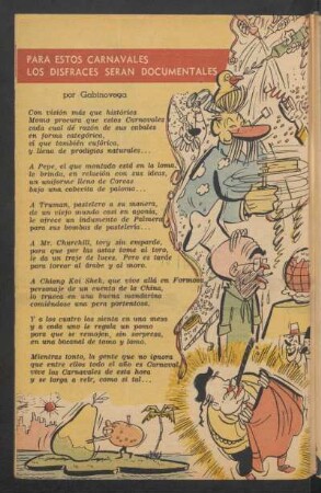 Para estos carnavales los disfraces serán documentales
