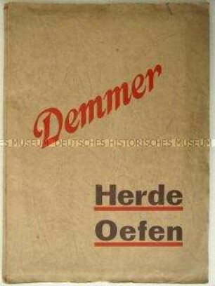 Musterkatalog der Firma Demmer für Herde und Öfen