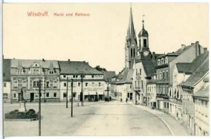 Wilsdruff. Markt und Rathaus