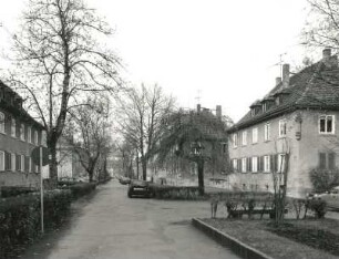 Pirna-Südvorstadt, Lucas-Cranach-Straße. Siedlung (1935/1938). Blick nach Norden zur Albrecht-Dürer-Straße