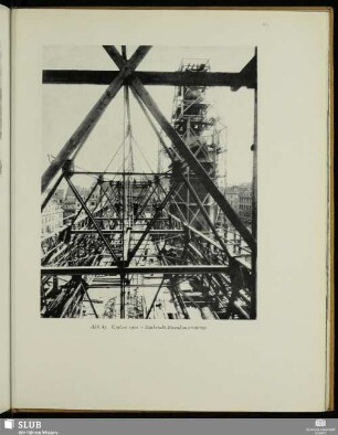 Abb. 83 Umbau 1906 - Dachstuhl-Eisenkonstruktion