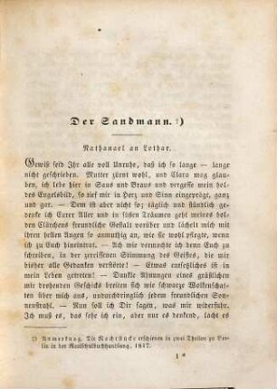 E. T. A. Hoffmann's gesammelte Schriften, 5. Nachtstücke