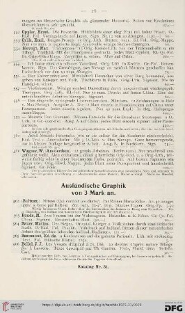 Ausländische Graphik (Nr. 562 - 643)