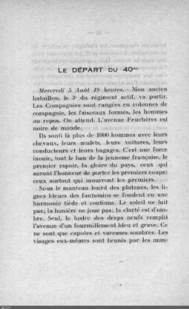 Le départ du 40ME