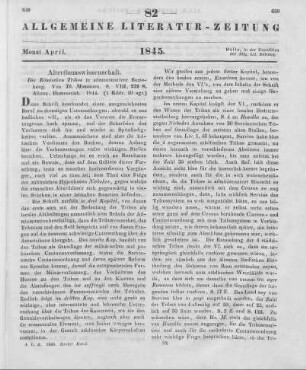 Mommsen, T.: Die römischen Tribus in administrativer Beziehung. Altona: Hammerich 1844
