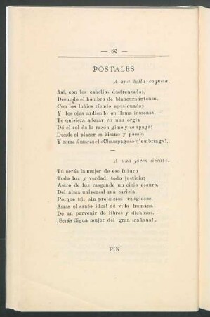 Postales : A una bella coqueta