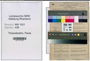 Entnazifizierung Paula Thoeneboehn , geb. 20.12.1912 (Krankenschwester)