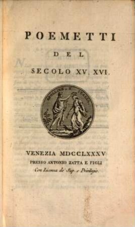 Poemetti Del Secolo XV, XVI