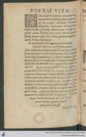 Poetae Vita.
