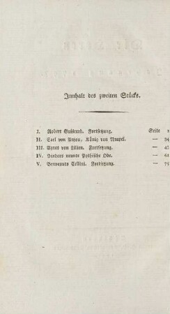 Innhalt des zweiten Stücks