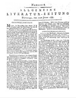 Dyrr, J. E. C. S.: Anfangsgründe der französischen Sprache. Jena: Cröker [1785]