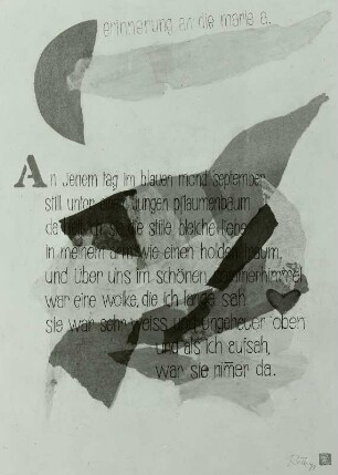 Collagen zu Brecht-Texten, "Erinnerung an die Marie A."